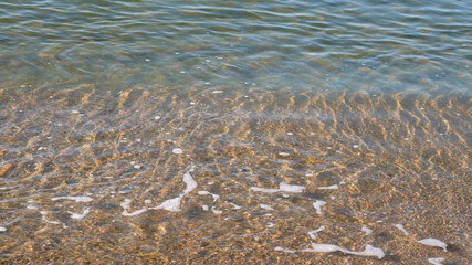 beautiful sand beach and waves