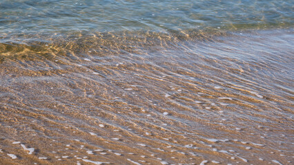 beautiful sand beach and waves