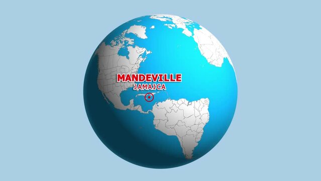 JAMAICA MANDEVILLE ZOOM IN FROM SPACE