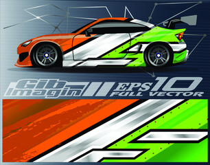 Obraz premium car decal design vector. abstract background for vehicle vinyl wrap