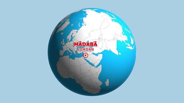 JORDAN MADABA ZOOM IN FROM SPACE