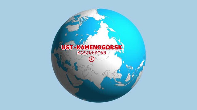 KAZAKHSTAN UST KAMENOGORSK ZOOM IN FROM SPACE