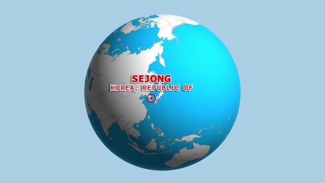 KOREA REPUBLIC OF SEJONG ZOOM IN FROM SPACE