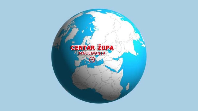 MACEDONIA CENTAR ZUPA ZOOM IN FROM SPACE