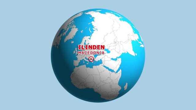 MACEDONIA ILINDEN ZOOM IN FROM SPACE