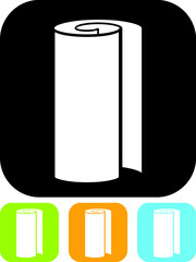 Wrapping paper, wallpaper or or textile fabric roll vector icon