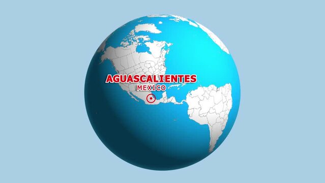 MEXICO AGUASCALIENTES ZOOM IN FROM SPACE