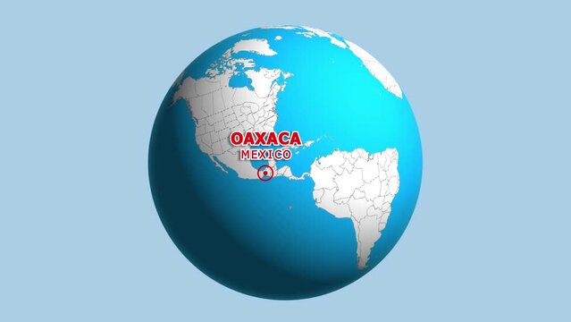 MEXICO OAXACA ZOOM IN FROM SPACE
