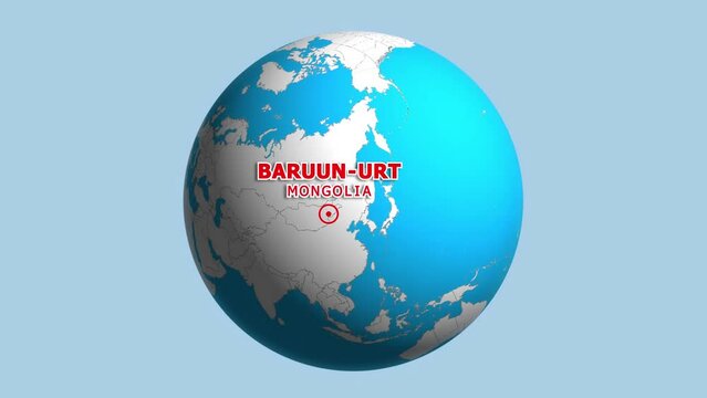 MONGOLIA BARUUN URT ZOOM IN FROM SPACE