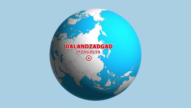 MONGOLIA DALANDZADGAD ZOOM IN FROM SPACE