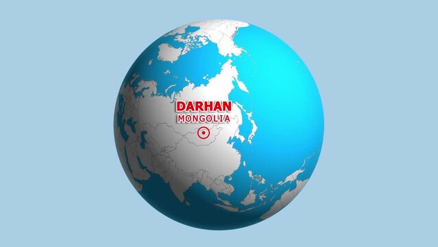 MONGOLIA DARHAN ZOOM IN FROM SPACE