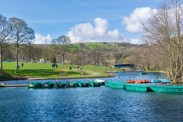 Boating pond in the park