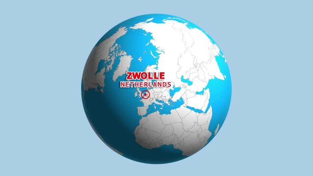 NETHERLANDS ZWOLLE ZOOM IN FROM SPACE