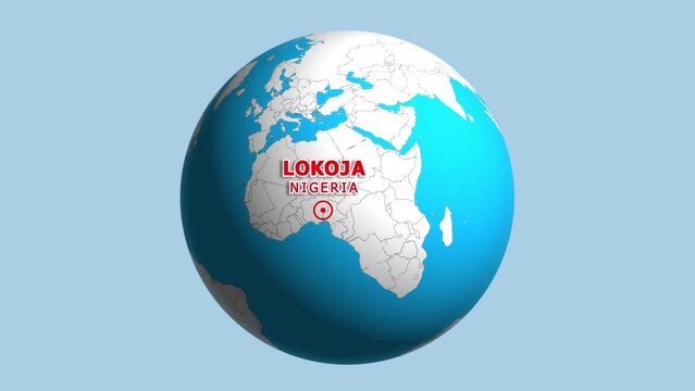 NIGERIA LOKOJA ZOOM IN FROM SPACE