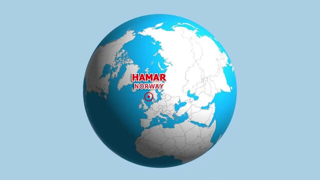 NORWAY HAMAR ZOOM IN FROM SPACE