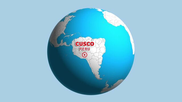 PERU CUSCO ZOOM IN FROM SPACE