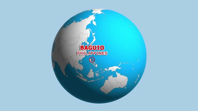 PHILIPPINES BAGUIO ZOOM IN FROM SPACE