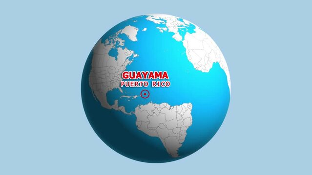 PUERTO RICO GUAYAMA ZOOM IN FROM SPACE