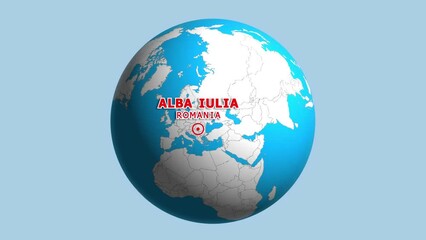 ROMANIA ALBA IULIA ZOOM IN FROM SPACE