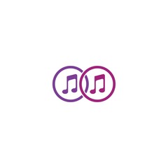 Music note Icon Vector template illustration design