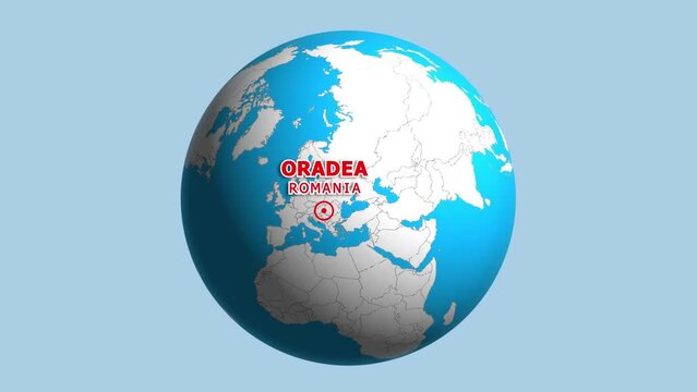 ROMANIA ORADEA ZOOM IN FROM SPACE
