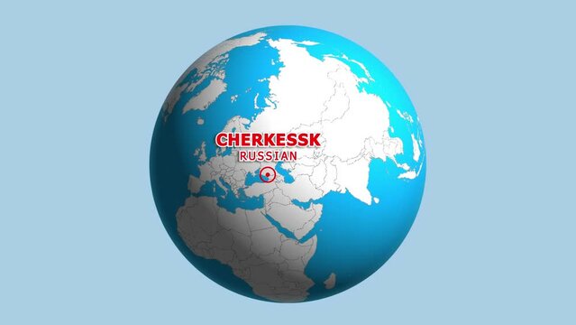 RUSSIAN CHERKESSK ZOOM IN FROM SPACE