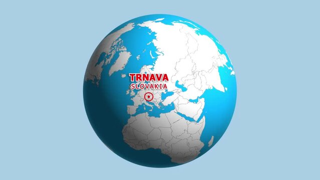 SLOVAKIA TRNAVA ZOOM IN FROM SPACE