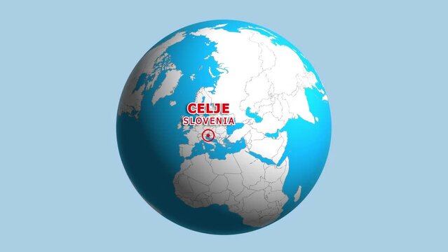SLOVENIA CELJE ZOOM IN FROM SPACE
