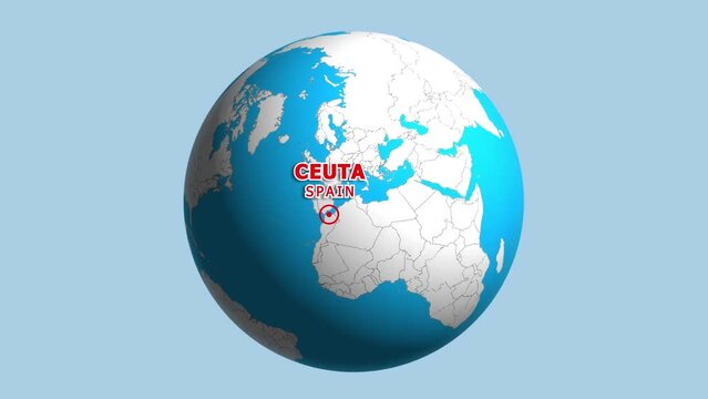 SPAIN CEUTA ZOOM IN FROM SPACE