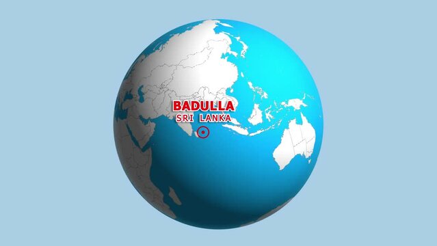 SRI LANKA BADULLA ZOOM IN FROM SPACE