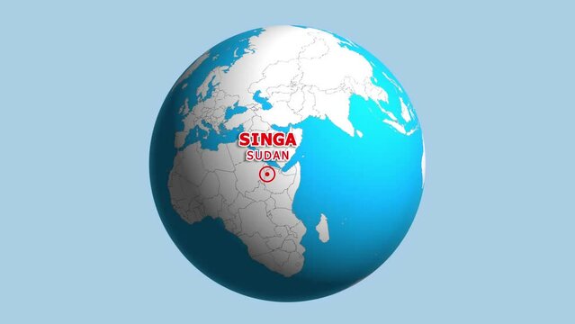 SUDAN SINGA ZOOM IN FROM SPACE