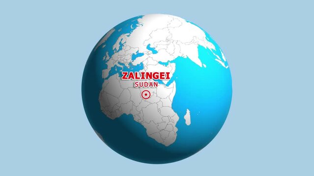 SUDAN ZALINGEI ZOOM IN FROM SPACE