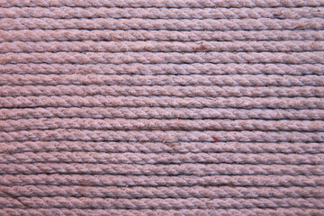 Rope laid in rows as background or backdrop