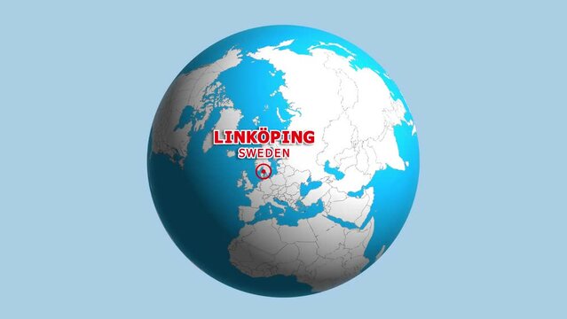 SWEDEN LINKOPING ZOOM IN FROM SPACE