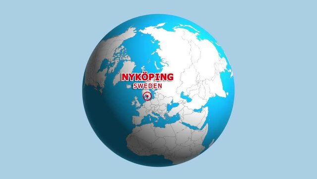 SWEDEN NYKOPING ZOOM IN FROM SPACE