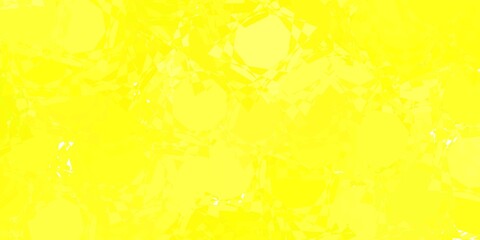 Light Yellow vector texture with memphis shapes.