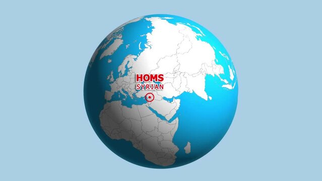 SYRIAN HOMS ZOOM IN FROM SPACE