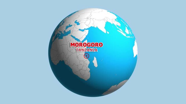 TANZANIA MOROGORO ZOOM IN FROM SPACE