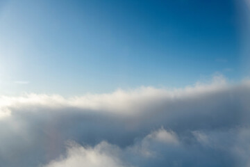 Blue sky and white cloud on sunny day
