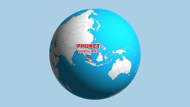 THAILAND PHUKET ZOOM IN FROM SPACE
