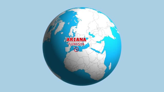 TUNISIA ARIANA ZOOM IN FROM SPACE