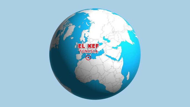 TUNISIA EL KEF ZOOM IN FROM SPACE