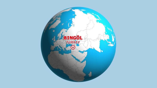 TURKEY BINGOL ZOOM IN FROM SPACE