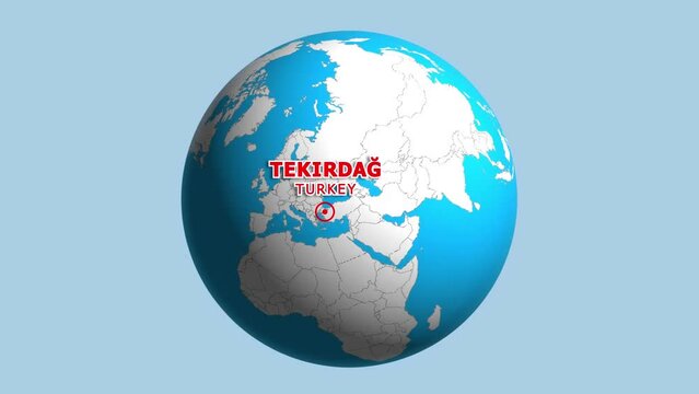 TURKEY TEKIRDAG ZOOM IN FROM SPACE