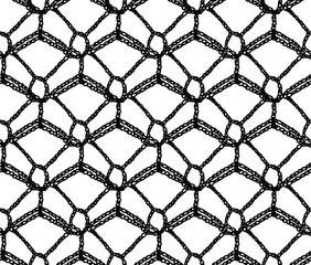 Fototapeta premium Seamless Vector Knitted Net Pattern