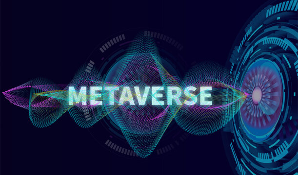 Digital Information Wave for Metaverse concept
