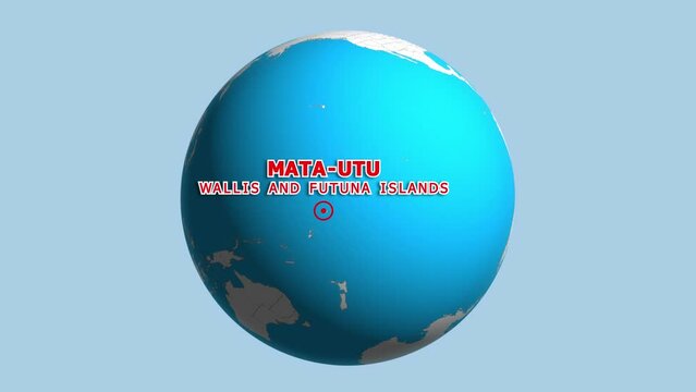 WALLIS AND FUTUNA ISLANDS MATA UTU ZOOM IN FROM SPACE