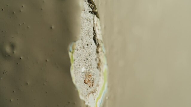 Old White wall paint with crack, texture vintage background.