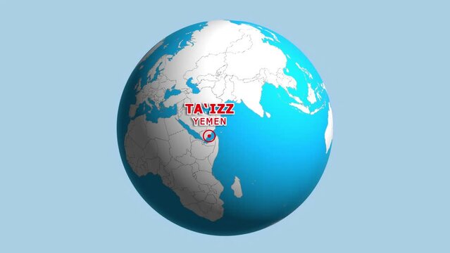 YEMEN TAIZZ ZOOM IN FROM SPACE