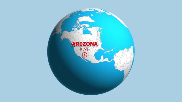 USA ARIZONA ZOOM IN FROM SPACE